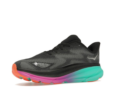 Hoka One One Clifton 9 Gore-Tex Black Electric Aqua (Women's)
