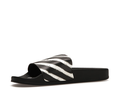 Off-White Spray Stripes Slides Black