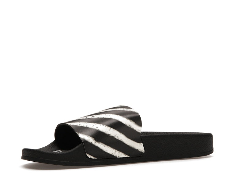 Off-White Spray Stripes Slides Black