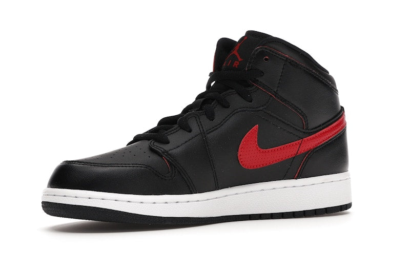 Jordan 1 Retro Mid Black Gym Red (GS)