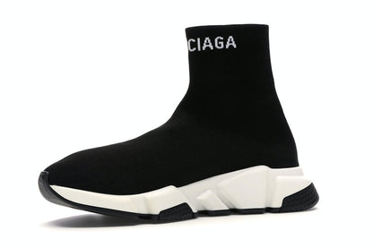 Balenciaga Speed Sock Slip-On Black White