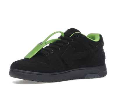 OFF-WHITE Out Of Office "OOO" Low Tops Black Green Wool