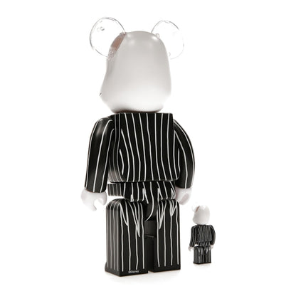 Bearbrick x Disney Tim Burton's The Nightmare Before Christmas Jack Skellington 100% & 400% Set