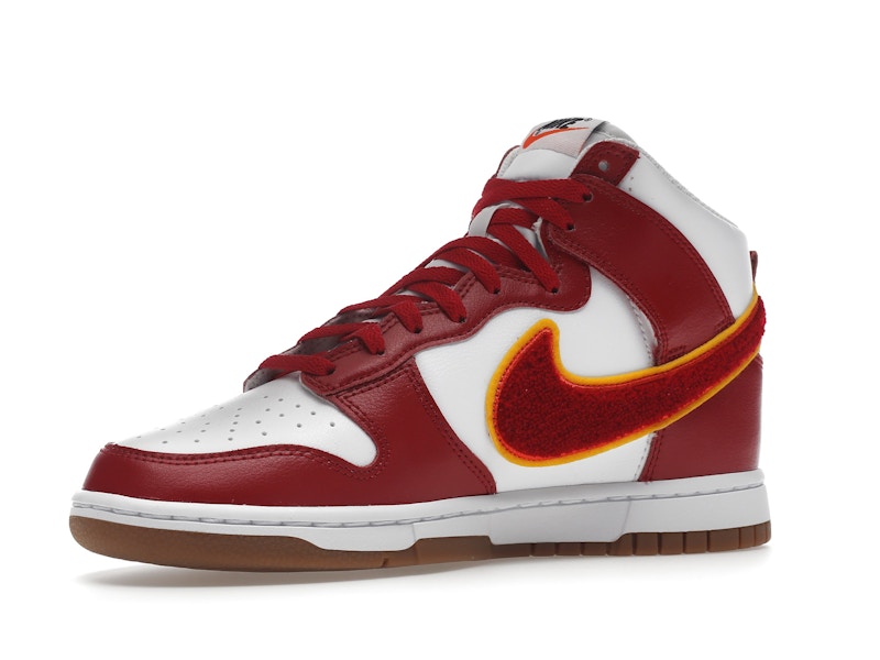 Nike Dunk High Chenille Swoosh White Gym Red