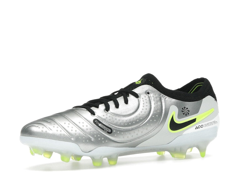 Nike Tiempo Legend 10 Elite FG Metallic Silver Volt Black