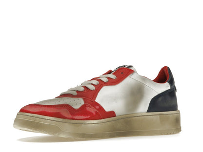 Autry Medalist Leather Low Super Vintage White Blue Red