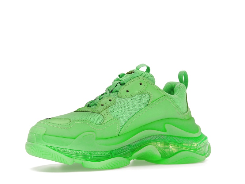 Balenciaga Triple S Soft Neon Green Clear Sole (Women's)