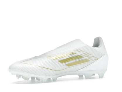adidas F50 League Laceless Firm/Multi-Ground Cloud White Gold Metallic