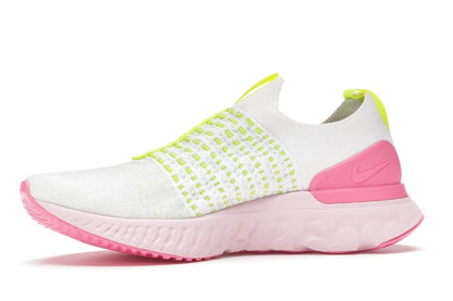 Nike React Phantom Run Flyknit 2 White Volt Pink Glow (Women's)