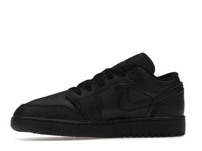 Jordan 1 Low Tumbled Leather Black (GS)