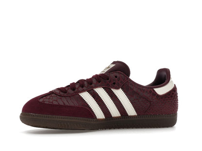 adidas Samba OG Snakeskin Maroon Cream White (Women's)