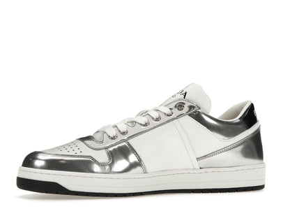 Prada Downtown Low Top Sneakers Leather White Silver