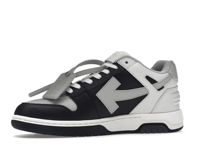 OFF-WHITE Out Of Office OOO Low Tops Light Grey Black