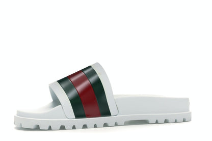 Gucci Web Slide Sandal White