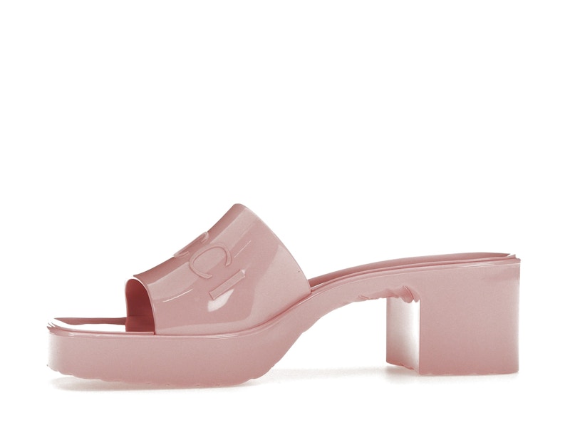 Gucci 60mm Slide Sandal Pink Rubber