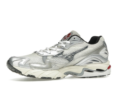 Mizuno Wave Rider 10 White Black Rythmic Red