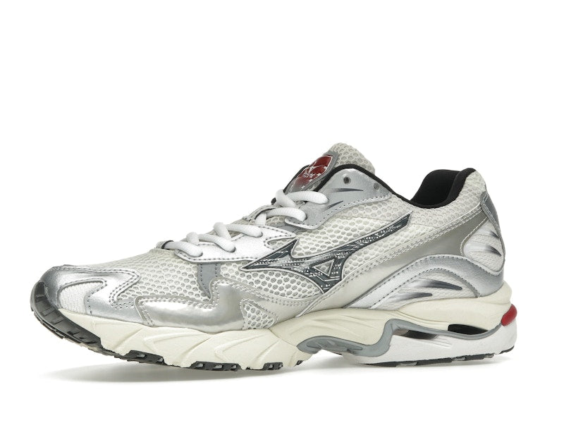 Mizuno Wave Rider 10 White Black Rythmic Red