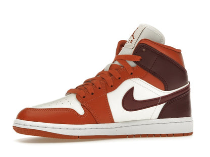 Jordan 1 Mid Dusty Peach Night Maroon (Women's)