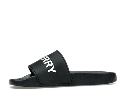 Burberry Logo Slides Black Optic White