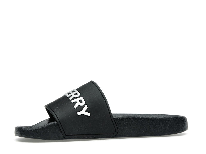 Burberry Logo Slides Black Optic White
