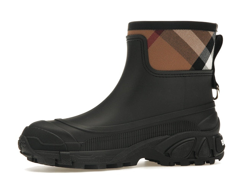 Burberry House Check Rain Boots Black Archive Beige (Women's)