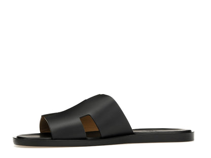 Hermes Izmir Sandal Noir Smooth Calfskin Leather