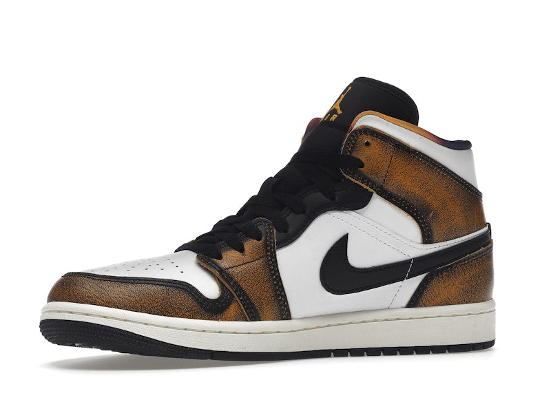 Jordan 1 Mid SE Orange Wear Away