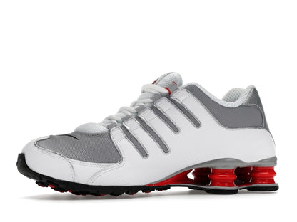 Nike Shox NZ White Red Metallic Silver