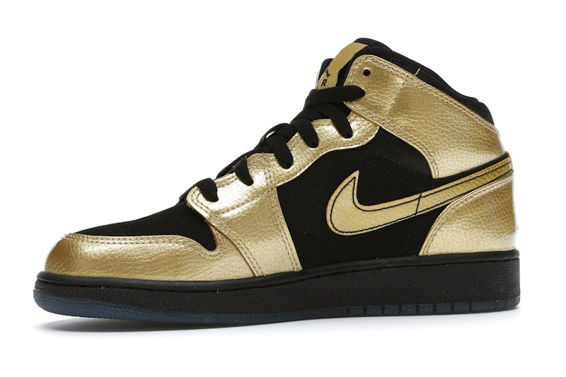 Jordan 1 Mid Metallic Gold Coin Black (GS)