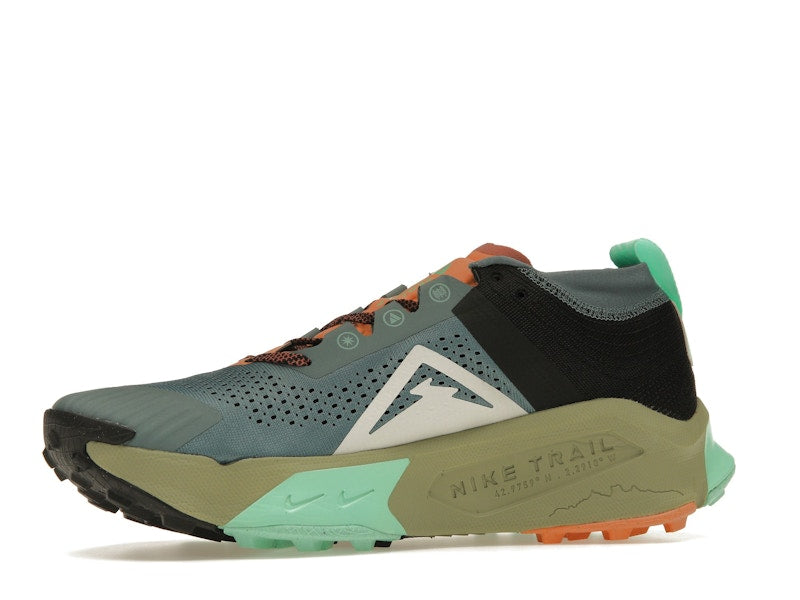 Nike ZoomX Zegama Trail Light Slate Grey Glow Green Bone Black