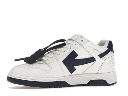 OFF-WHITE Out Of Office OOO Low Tops White Navy Blue
