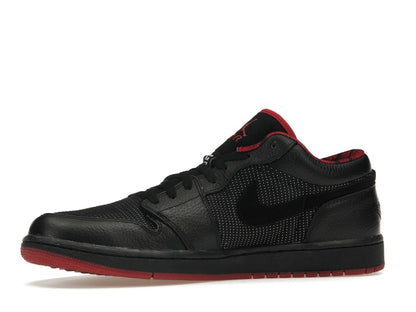 Jordan 1 Retro Low Black Metallic Silver Varsity Red