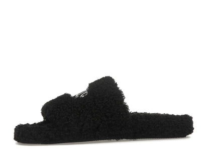 Balenciaga Paris Furry Slide Black