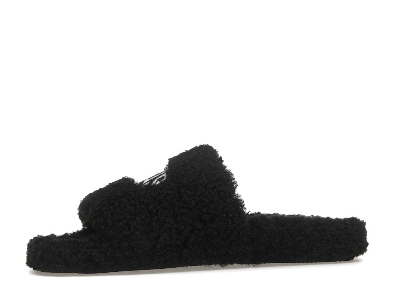 Balenciaga Paris Furry Slide Black