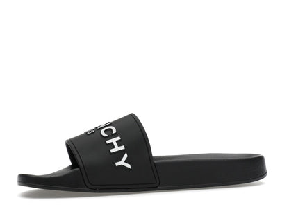 Givenchy Paris Flat Sandals Black White
