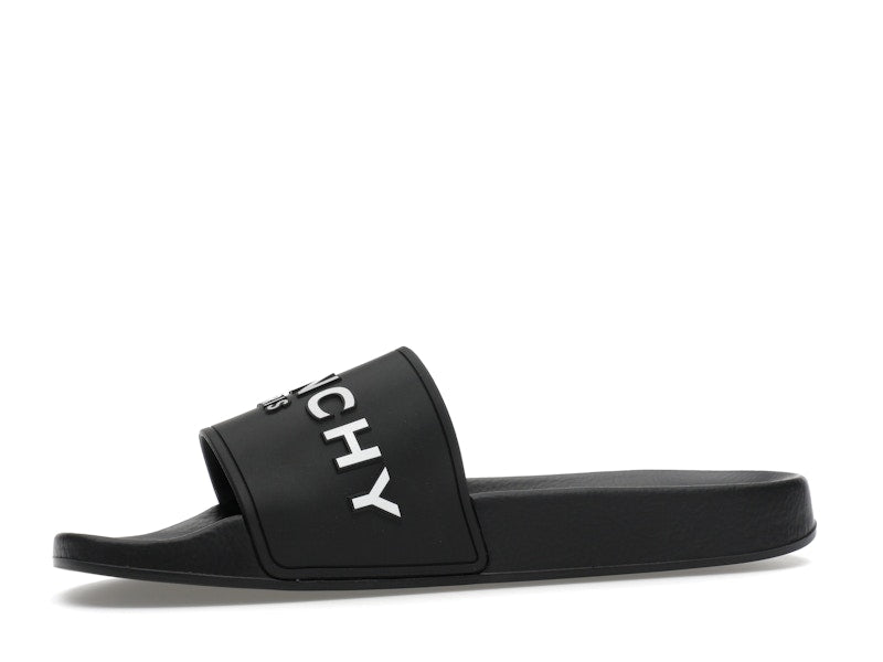 Givenchy Paris Flat Sandals Black White