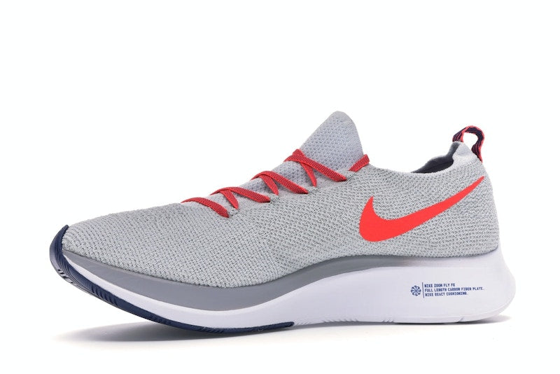 Nike Zoom Fly Flyknit Pure Platinum Bright Crimson