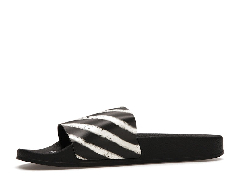 Off-White Spray Stripes Slides Black