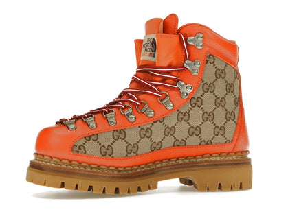 Gucci x The North Face Canvas Leather Boot Beige Orange (Women's)