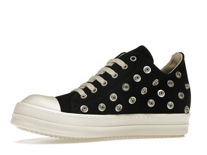 Rick Owens DRKSHDW Low Sneaks Eyelet Black Milk