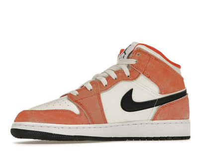 Jordan 1 Mid SE Orange Suede (GS)