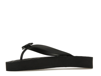 Gucci Chevron Thong Sandal Black Rubber