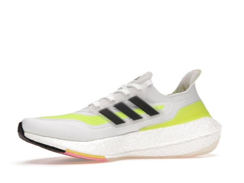 adidas Ultra Boost 21 White Solar Yellow