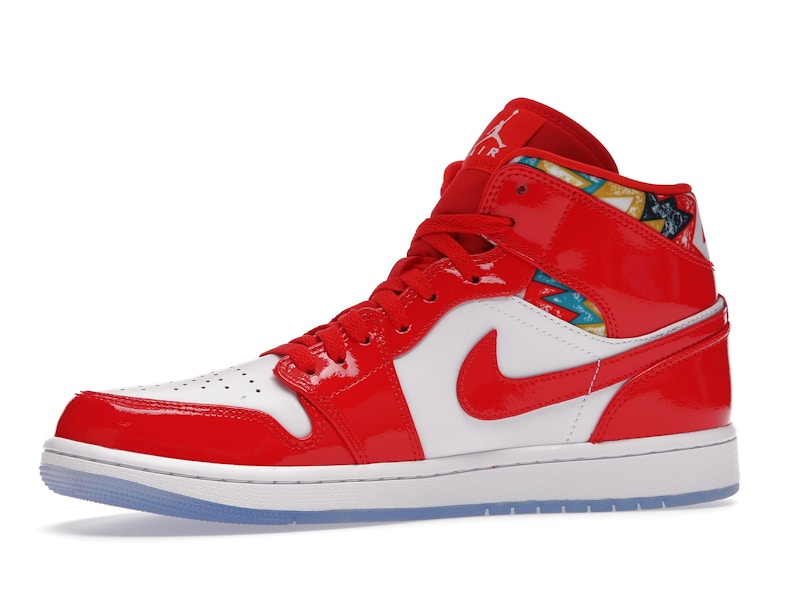 Jordan 1 Mid Barcelona Sweater Red Patent
