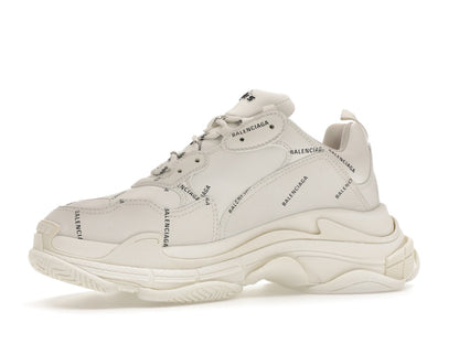 Balenciaga Triple S Allover Logo White