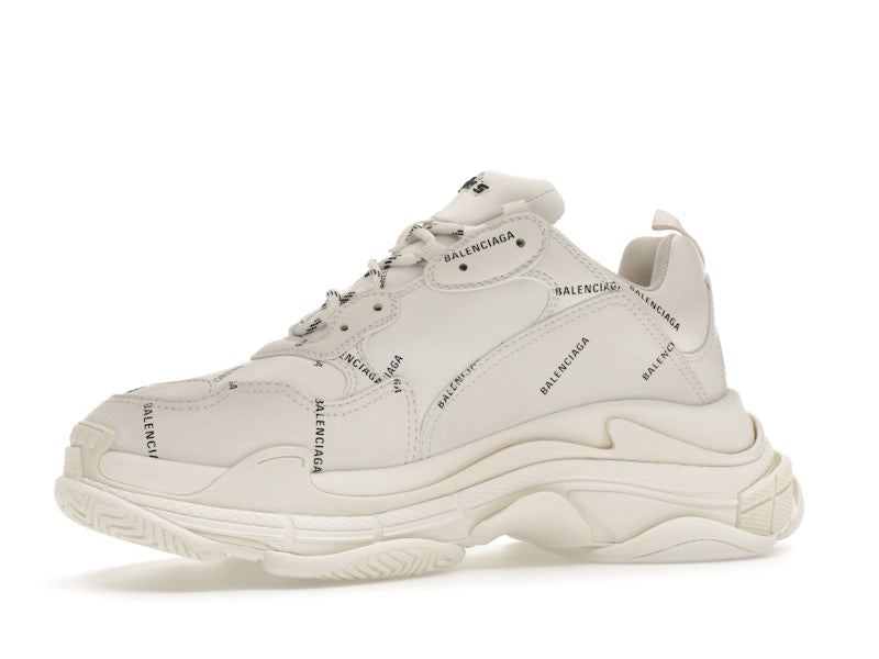 Balenciaga Triple S Allover Logo White