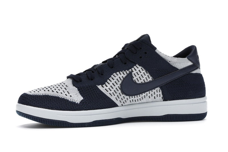 Nike Dunk Low Flyknit College Navy Pure Platinum