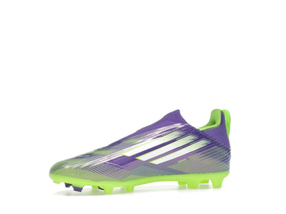 adidas F50 League Laceless FG/MG Purple Rush Cloud White Lucid Lemon (GS)