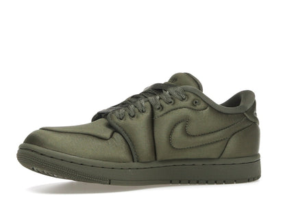 Jordan 1 Low Method of Make Satin Medium Olive (Women's)