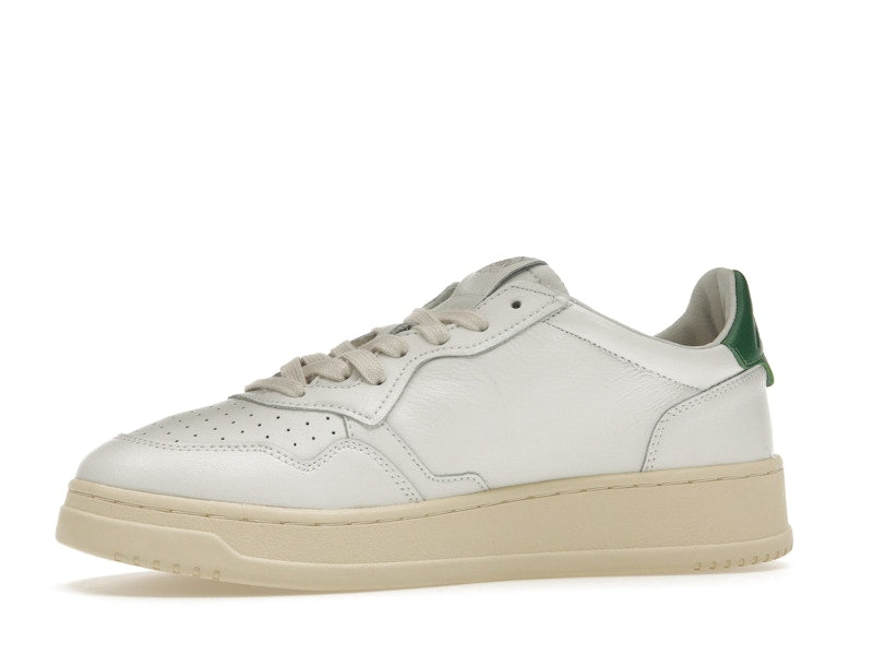 Autry Medalist Leather Low White Green